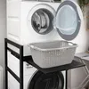 Waschmaschinenregal 74x65x111cm mit Auszug Schwarz Produktbild-Vorschau 8