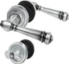 A set of door handles and a privacy lock, presented against a white background. Produktbild-Vorschau
