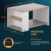CASARIA® Tavolino Divano da Caffè con Ripiano 2 Scomparti Anteprima dell’immagine prodotto 10