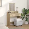 vidaXL Toaletný stolík Sonoma dub 79 x 41 x 140 cm Materiál Náhľad obrázku produktu 3