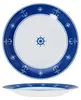 A top-down and side view of a dinner plate with a maritime theme. Podgląd zdjęcia produktu