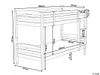 BELIANI Hochbett Weiß Kiefernholz 2 Lattenroste 90 x 200 cm Produktbild-Vorschau 3