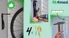 Fit4med | Nástenný držiak na bicykle - čierny - 25,5 cm X 4 Náhľad obrázku produktu 6