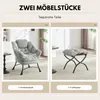 Fauteuil en flanelle, fauteuil à oreilles avec 1 Voir les images du produit 3