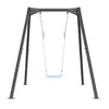 A single swing set with a blue seat, isolated on a white background. Produktbild-Vorschau