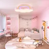 Vrygle LED Deckenleuchte Kinderzimmer: Rosa Wolken- und Produktbild-Vorschau 4