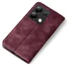 A burgundy flip cover phone case for a Xiaomi Redmi Note 13. Produktbild-Vorschau