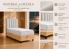 Trinity K-1 Einzelbett 90x200 Creme | Boxspringbett mit Produktbild-Vorschau 3