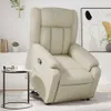 vidaXL Relaxsessel mit Aufstehhilfe Creme Kunstleder Produktbild-Vorschau 2