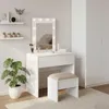 vidaXL Make-up tafel, wit, 60 x 40 x 70 cm, houtvezel Productafbeelding-voorbeeld 2