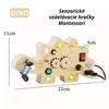 Montessori senzorická drevená hračka – Busy Board pre deti Náhľad obrázku produktu 1