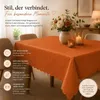 Tischdecke terracotta 90x90 cm damast Ornamente Mitteldecke Produktbild-Vorschau 2