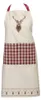 Clayre & Eef Küchenschürze 70x85 cm Beige Rot Baumwolle Produktbild-Vorschau 1