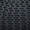 Sitzhocker Pouf SET 2 Stück Ø 55 cm H 37 cm Strickhocker Produktbild-Vorschau 5