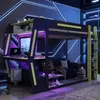 Gamingowe łóżko na antresoli 120x200 cm z biurkiem, półką Podgląd zdjęcia produktu 3