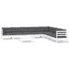 vidaXL 9-tlg. Garten-Lounge-Set mit Kissen Weiß Kiefer Produktbild-Vorschau 3