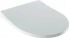 A white toilet seat shown from a diagonal, slightly elevated angle against a white background. Produktbild-Vorschau