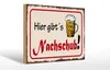 Holzschild Bier 30x20cm hier gibt´s Nachschub Produktbild-Vorschau 1