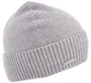 Seeberger Beanie mit Rippstrick-Umschlag in grau