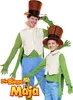 Two people in grasshopper costumes, one adult and one child, posing for a promotional image. Produktbild-Vorschau