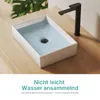 EMKE Aufsatzwaschbecken Keramik Rechteckig 450x320mm Weiß Produktbild-Vorschau 2
