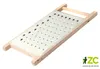A wooden grater with a metal grating surface, shown on a white background. Produktbild-Vorschau