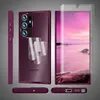 A product shot of a phone case and screen protector for a Samsung Galaxy S23 Ultra, displayed from multiple angles. Produktbild-Vorschau
