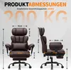 HOFFREE Ergonomická kožená kancelářská židle, vysoká otočná Náhled obrázku produktu 8
