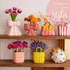 Blumenvase Handtasche aus Keramik, Dekovase in Gelb Produktbild-Vorschau 7