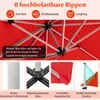 COSTWAY Sonnenschirm Ø300cm, Terrassenschirm mit Kreuzfuß, Produktbild-Vorschau 4