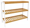 BEGRYF botník 70x26x55 cm bambus bílý regál se 3 policemi Náhled obrázku produktu 1