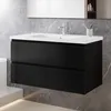 100 cm Badmöbel-Set Unterschrank mit Keramik waschtisch 2 Produktbild-Vorschau 1