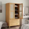 vidaXL Šatní skříň SENJA ratanový vzhled hnědá 90x55x175cm Náhled obrázku produktu 3