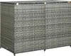 vidaXL Mülltonnenbox für 2 Tonnen Poly Rattan Anthrazit Produktbild-Vorschau 4
