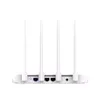 The back view of a white Xiaomi router with four antennas and several ports. Podgląd zdjęcia produktu