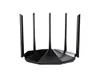 A black Tenda TX2 Pro WLAN-Router is shown against a white background. Podgląd zdjęcia produktu