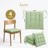 Lavea® Sitzkissen 40x40 cm - 4er Set,  mit Stoffbändern – Produktbild-Vorschau 2