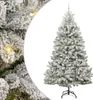 A flocked artificial Christmas tree with lights on a white background. Náhled obrázku produktu