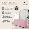CASARIA® Sitzbank mit Stauraum Rosa Samt mit Holzfüßen Produktbild-Vorschau 3