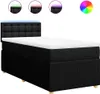 vidaXL Boxspringbed met matras, zwart, 100x200 cm, stof Productafbeelding-voorbeeld 1
