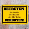Betreten verboten Metallschild in 15x20 cm in gelb mit Produktbild-Vorschau 7
