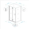 70x90x195cm Falttür +Stabilisationsstange 90cm Duschkabine Produktbild-Vorschau 6