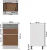 vidaXL Szafka z szufladami betonowa szara 50x46x81,5 cm Podgląd zdjęcia produktu 6