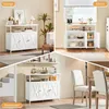 Yaheetech Küchenschrank Sideboard mit 3 Türen & offenen Produktbild-Vorschau 7