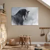 MuchoWow® Poster Pferd - Grau - Braun - Tiere - Rauch Produktbild-Vorschau 6