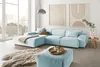KAWOLA Sofa RANI Ecksofa Cord hellblau Recamiere links Produktbild-Vorschau 1