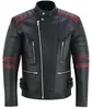 Motorradjacke Retro Vintag Oldschool Lederjacke, Produktbild-Vorschau 4