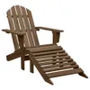 vidaXL Poltrona da giardino con poggiapiedi in legno Anteprima dell’immagine prodotto 8