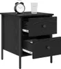 vidaXL Table de nuit avec tiroirs Chêne noir 40 x 42 x 50 Voir les images du produit 1