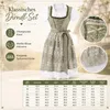 Dirndl Damen  Kleid, Midi Trachtenkleid mit Schürze, Produktbild-Vorschau 3